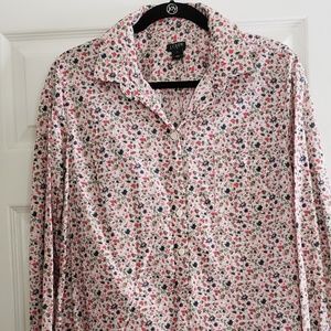 Long sleeve flower print top